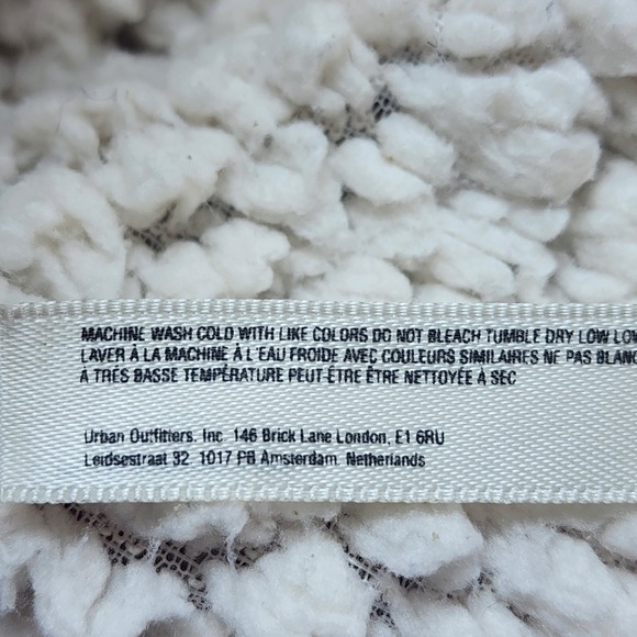 Raphael Balzac Anthropologie Cozy Plush Robe Sherpa Lined Hooded Bathrobe Large - Picture 6 of 13